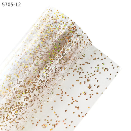 0.5mm Wholesale Plastic TPU Glitter Transparent Film Star Pattern Glitter for Kids Pencil Bag Make up Bags Crafts