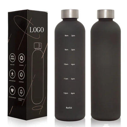 Hot Sale Reusable 32 OZ Drinking Bottle Motivational Plastic 1 Litre Leak-proof Water Bottles With Times to Drink