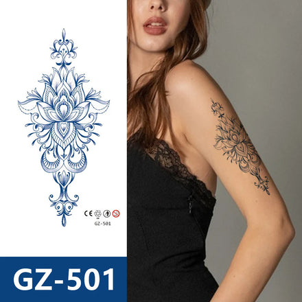 Last Half Month 100% Safe Body Art Realistic Women Men Water Transfer Semi Permanent Temporary Juice Tattoo