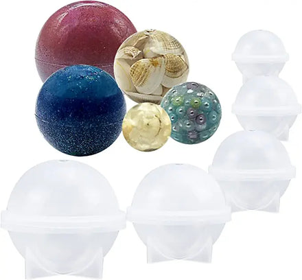 Large 3D Custom Logo Clear Silicone Mold Resin Mold for Bath Bomb Concrete Cement Plaster Sphere-Shaped Ball Soap-Customizable