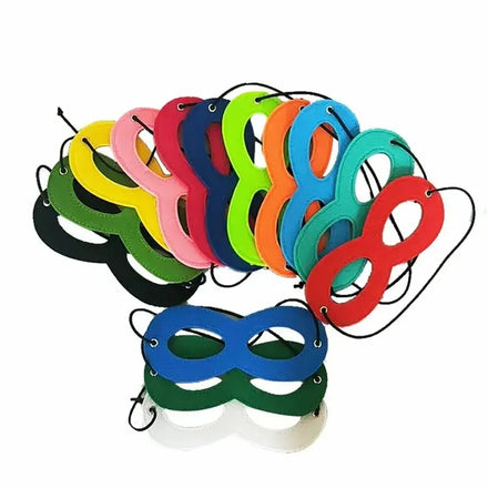 Colorful Superhero Felt Face Cosplay Party Dress up Cosplay Half Decoration with Elastic Rope