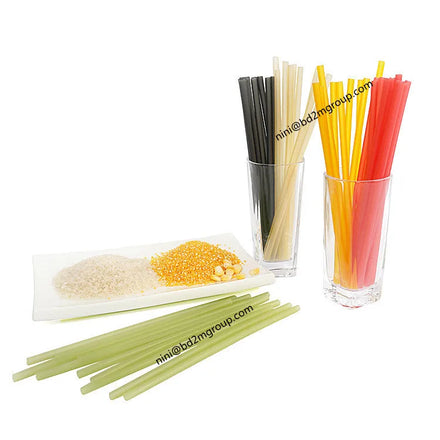 Disposable 100% biodegradable edible rice drinking straw pasta plant-based straws best selling product new product ideas 2025