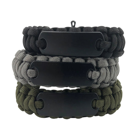 Outdoor Custom Color Survival Paracord Bracelet Custom logo Charm Bracelet with Adjustable Buckle