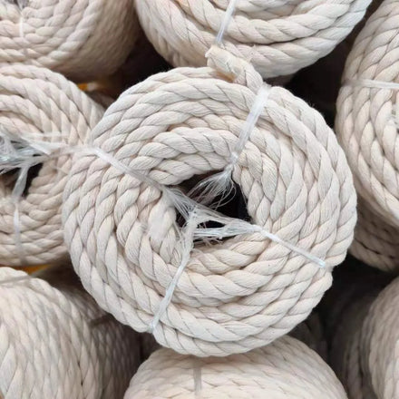 Custom Size 100% Natural Cotton Rope Twist Braided Macrame for Packaging