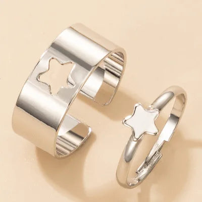 Stainless Steel Adjustable butterfly Heart Ring for Men Women Couple Jewelry R008