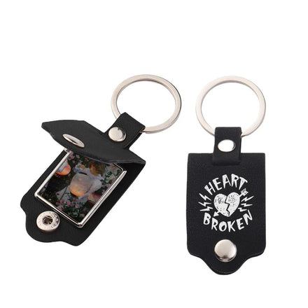 Father's Day Promotional Gift Laser Engraving Blank Colorful Leather Cover Sublimation Keychains