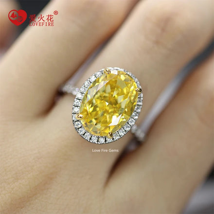 Luxury Jewelry Rings Women 18k Gold Plated Classical Crushed Iced Cut Cz Diamond Fingers 925 Sterling Silver Rings