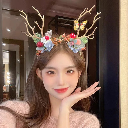 Branch Headband Oversize Exaggerated Hair Accessory Christmas Headband Antler Headdress