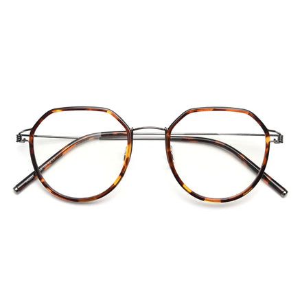 Super Light 2026 Fashion Trendy No Screw TR90 Optical Frames for Myopia Eye Glasses Oversized Unisex Plaid Pattern CE UV400