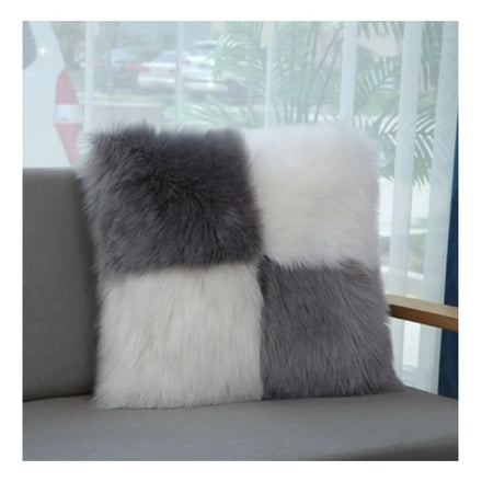 Luxury Faux Fur Decoration Throw Pillow Cover Deluxe Decorative Plush Pillow Case Cushion Cover for Sofa Bedroom