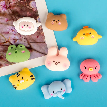 Hot Sale Kawaii Cartoon Resin Korean Jewelry Accessories Kids Animal Sheep Hair Clips Keychain Diy Accessory Jewelry