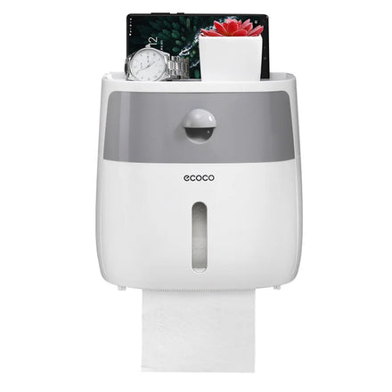 Wholesale Multi-functional Waterproof Full Covered Plastic Toilet Paper Box Wall Mount Toilet Paper Holder