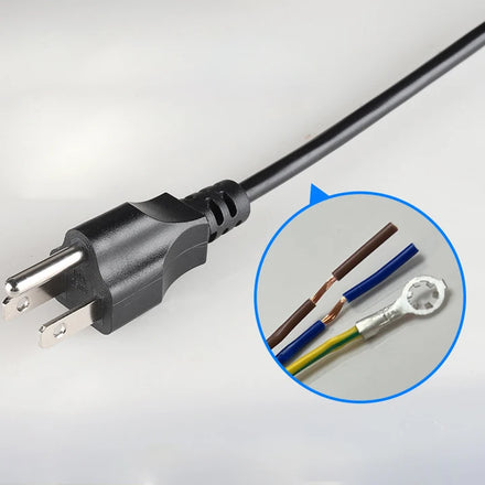 AC85-265V 1.5M Black LED Power Wire EU US UK AU Power Cord with Copper for Desktop Computer Floodlight AC Power Cord Cables