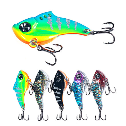 HENGJIA Metal Hard Lure 3.9cm/9g Vibe Vibration 3D Eyes Jigging Fish All Depth Long Casting Jig VIB Lure Wobbler