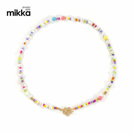 New European Hot Sale Bohemia Women Handmade Plastic Beads Layered Necklace