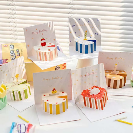 2024 Ready to Ship Top Sales Pop Pp 3d Happy Birthday Cards With Envelope