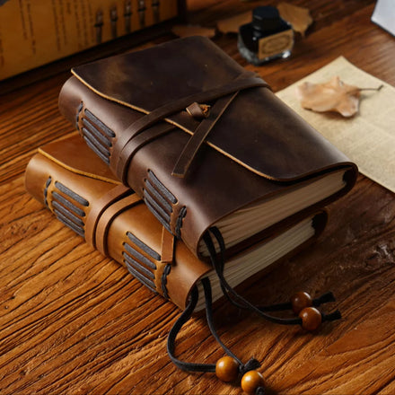 Vintage Magic Cow Leather Retro Traveler's Notebook Manual Loose Leaf Handmade Creative Genuine Leather Diary