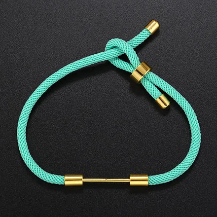 Can Fit Beads in Middle Half-finished Bracelet String Cord With Slider Stopper BeadsAdjustable Cords for Bracelet Making
