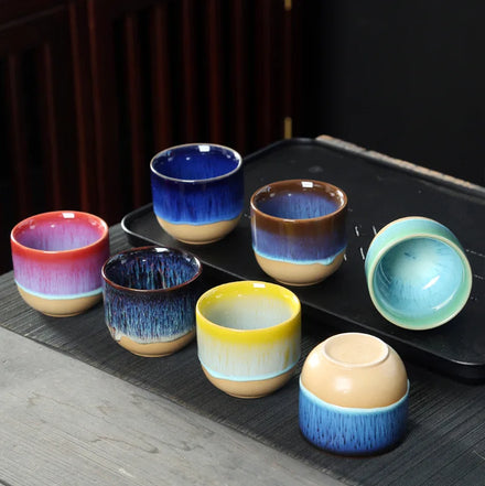 Promotional Hot Selling Decoration 150ml Handmade Ceramic Tea Cups Without Handles Chinese Kung Fu Tea Cup