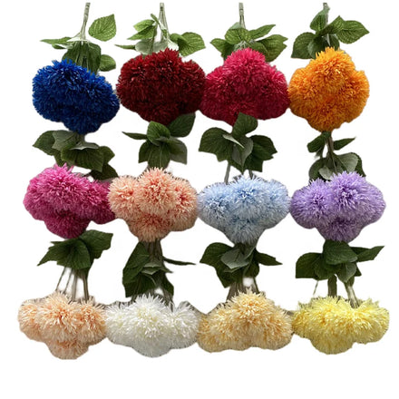 Wholesale Silk Flower Bunches Artificial Flowers Chrysanthemum in Bulk