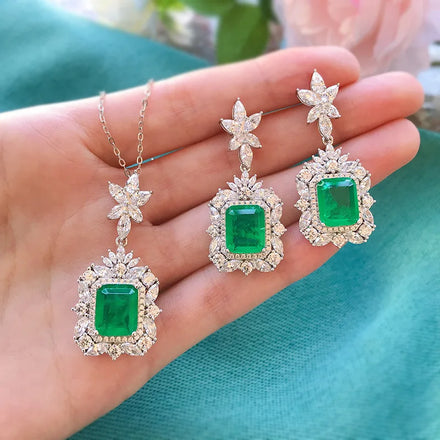 Trendy Valentines Day 925 Silver Jewelry Sets Mixed Gold Plated Necklace Custom 5A CZ Stones for Jewelry Making Prata