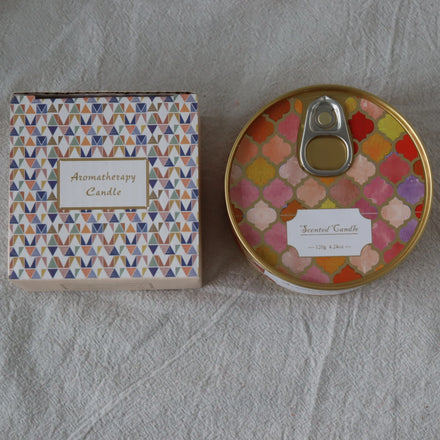 Custom Luxury Handmade Tin Can Scented Soy Pillar Candles for Holiday and Father's Day