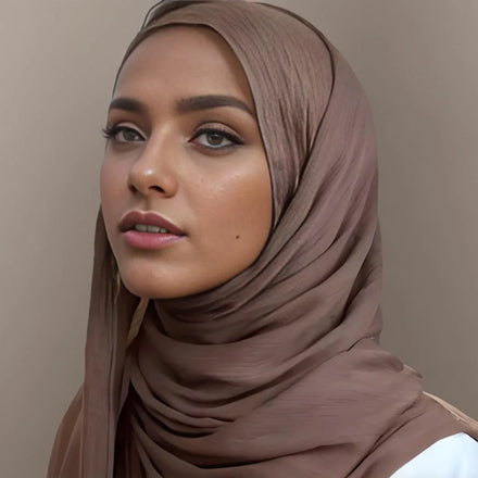 Wholesale High Quality Plain Women Islamic Shawls Headband Muslim Hijabs Headscarf Heavy Chiffon Hijab Scarf