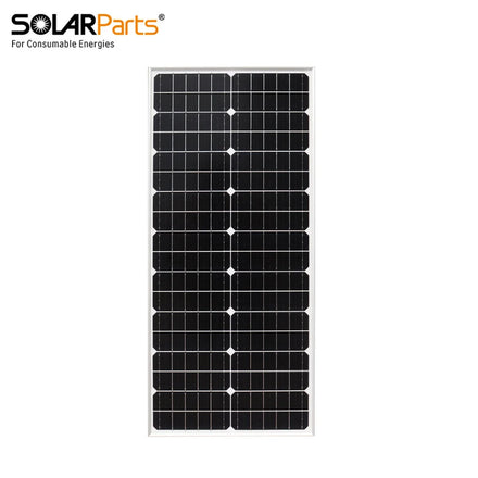 High Efficiency 50W 19.8V Rigid Solar Panel Monocrystalline Silicon Front Cover Glass for Generation Sun-Radiated Places