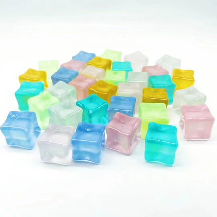 New Luminous Colorful Acrylic Plastic Ice Cubes Bar Party Wedding Photography Props Lucite Beads
