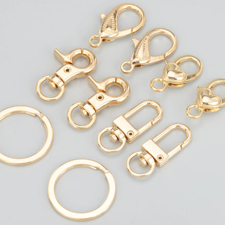 M817 GUFEATHER 10pcs/lot 18k Gold Plated Nickel Free Clasp Hooks for Necklace & Bracelet Making Pass REACH Bag Packaging