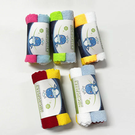 30*30cm Microfiber Warp Knitting Car Towel Edgeless Dishwashing Rag Quick Dry Cleaning Cloth for Dish Absorbent Kitchen Towels