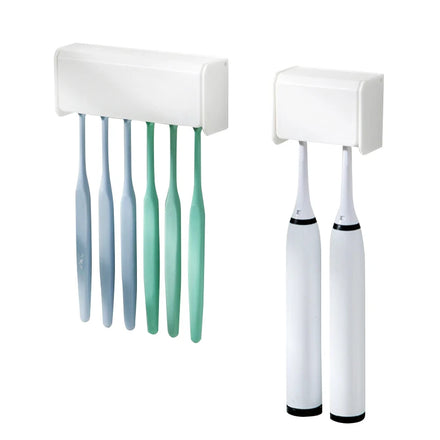 Hot Modern Stainless Steel Wall Mounted Toothbrush Dispenser Set Simple Bathroom Accessory for Everyday Use