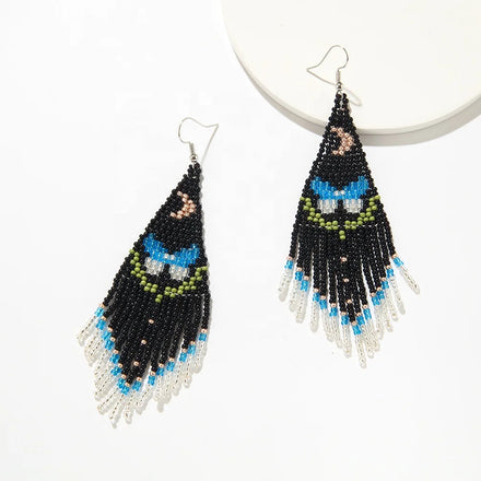Butterfly Earrings Classic Retro Animal Series Acrylic Beaded Pendant Earrings for Women