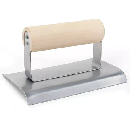 PaceSetter DIY Hand Edger with Comfortable Wood Handle for Concrete or Plaster Finishing