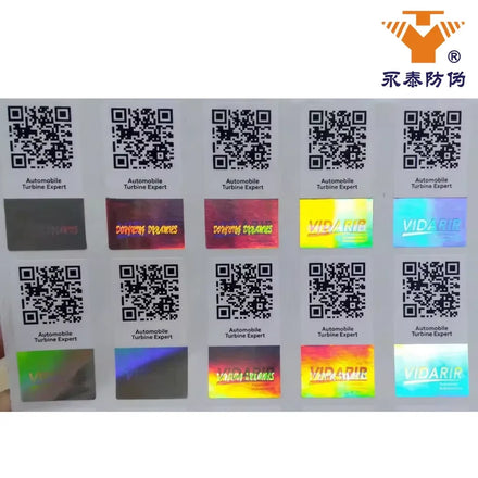 Custom Shape 3D QR Code 3D Raster Hologram Label Sticker Roll Random Numbers PET Material