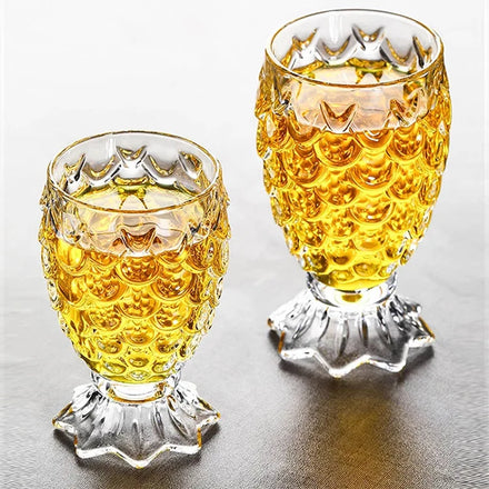 Creative Shaped Clear Beer Glass Whiskey Glasses Water Fish Scale Cup Wedding Party Drinking Glass Drinkware