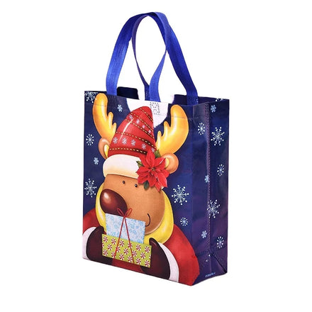 Factory Wholesale Custom Logo Printed Christmas Non-Woven Tote Bag Reusable PP Fabric Recycling Shopping Gift Bag