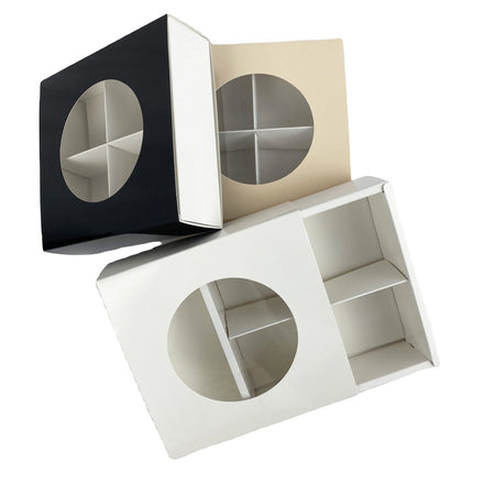 Custom Recycled Materials Window Box Valentine's Day Cookie Gift Box with Matt Lamination Embossing Insert and Dividers