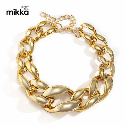 High Quality Fashion Jewelry Chunky Necklaces Gold Plated Cuban Link Chain for Men Women Fashion Jewelry Decoration