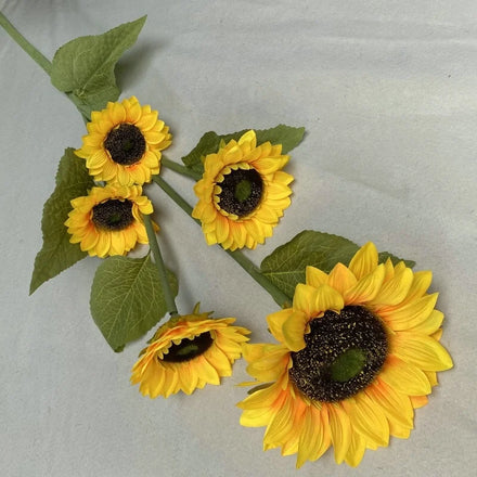 Top Quality N-0211 Big Size Artificial Silk Long Stem Sunflower Flower for Wedding Home Decor for Sale