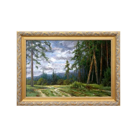 Home Hotel Decoration Hand Painted Classical Forest Scenery Impression Style Oil Painting