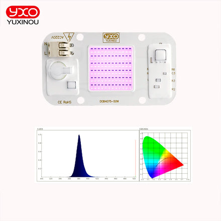 220V 50W High Power UV Purple LED 395nm Ultraviolet Bulbs Lamp Chips Light Beads Diode LED Phosphor Lighting for Printer Curing