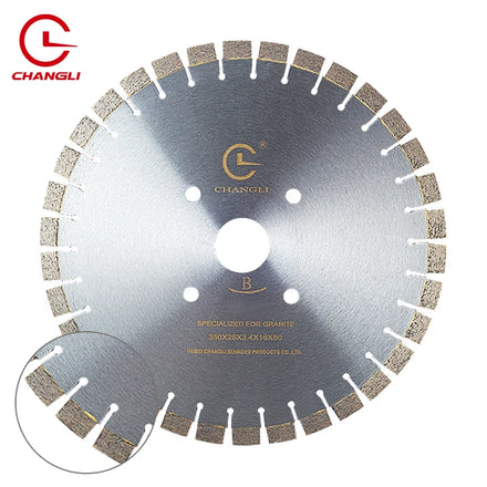 Hot Sale Industrial Laser Silver Edge OEM Blade Ti-coated Saw Blade for Granite/Stone Cutting