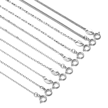 Unique 999 Sterling Silver Various Chopin Chain Cable Chain for Jewelry Making Necklace Jewelry Accessories Chain Wholesale