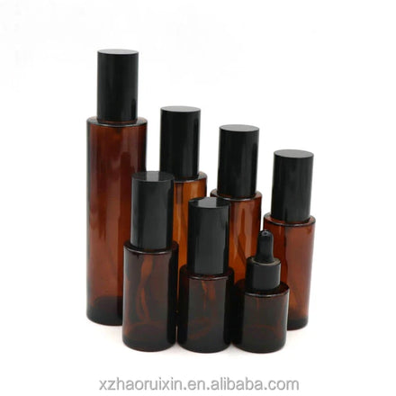 Refillable 15ml 30ml 50ml 100ml 150ml Amber Hair Glass Mist Perfume Spray Bottle With Hard Cover Box