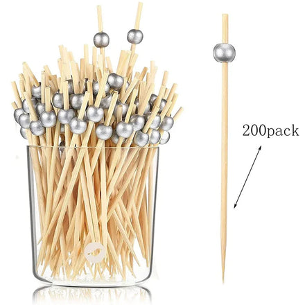 Newell 50 Pcs Food Fruit Fork Picks Bamboo-skewers-importers Falcon Bamboo Skewer 50cm for Kids Cute Animals