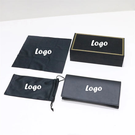 3/4 Pcs/Set Sunglasses Cases Set Packaging Case Glasses Cloth Bag Hardboard Box Accessories Pu Leather Case Storage Pouch