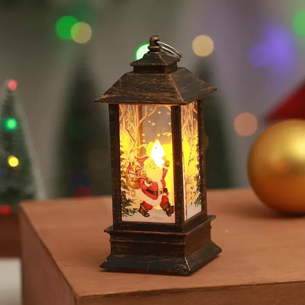 Christmas Ornaments Brown Red White New Year Promotion Gift Led Desk Light Lantern