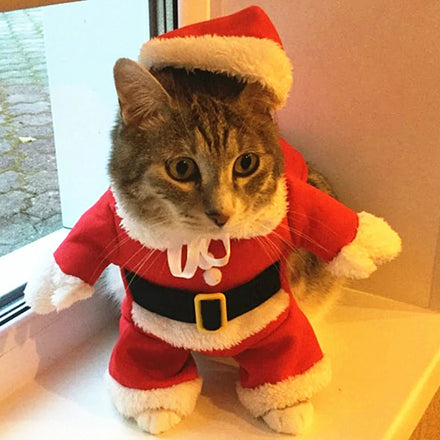 Christmas Pet Products Funny Santa Claus Dog Cat Costume Xmas New Year Pet Clothing Winter Kitten Outfits Christmas Dog Clothes