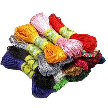 20meters/Lot 1.5mm 2.5mm Polyester Nylon Cords String for DIY Bead Clothing Crafts Bracelet Necklace Jewelry Making Accessories